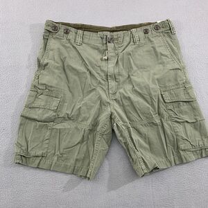 Polo Ralph Lauren Utility Cargo Shorts Mens 36 Khaki Drill Canvas Military